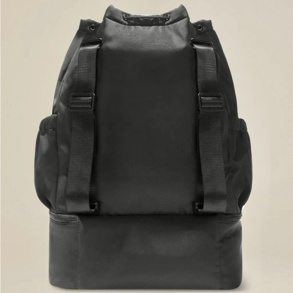 Beyond Yoga, Yoga Gym Bag, Drawstring Tote Backpack Bag Carry-All Bag Black - Picture 3 of 11